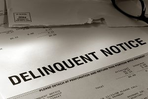 Delinquent notice papers.